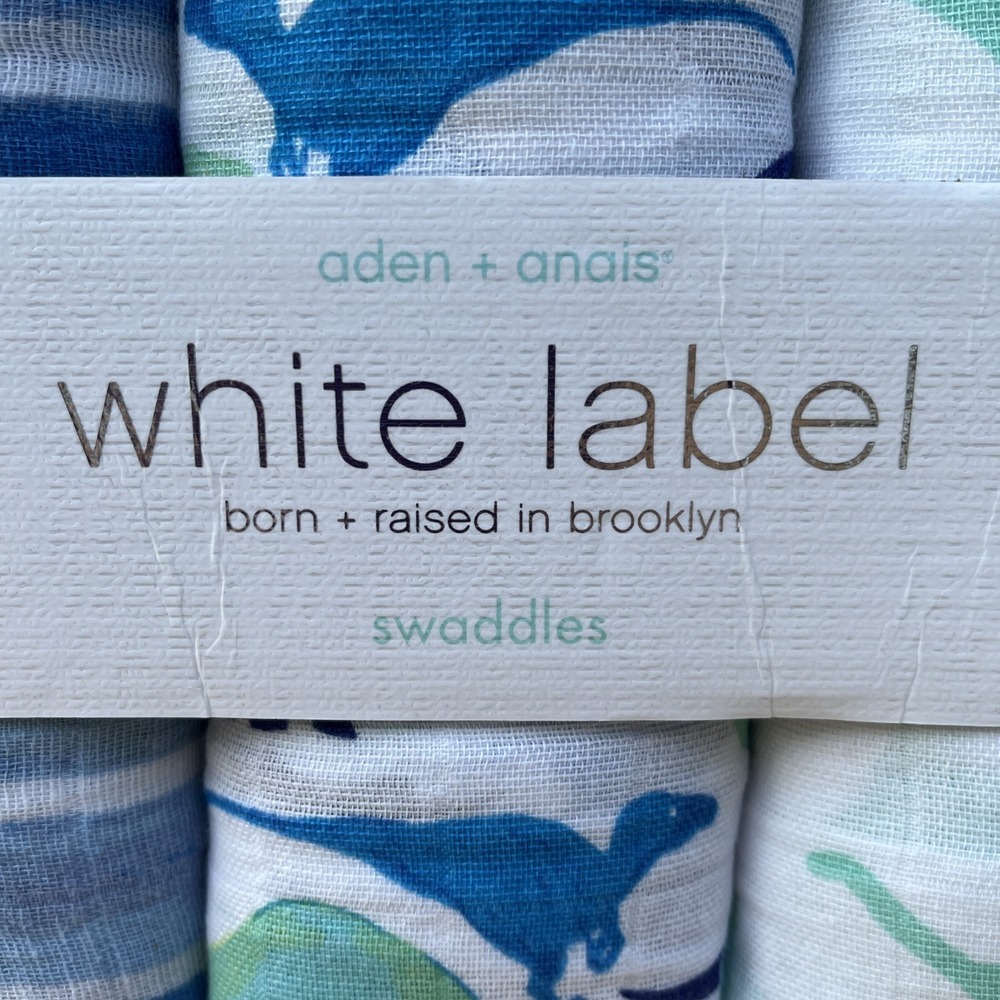 Aden & Anais White Label Jurassic Dinosaurs 3 Pack Baby Muslin Swaddle Blanket - Picture 2 of 4